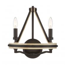 Minka-Lavery 2622-860 - 2 LIGHT WALL SCONCE