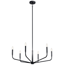 Kichler 52718BK - Madden 32 Inch 6 Light Chandelier in Black