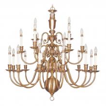 Livex Lighting 5321-22 - 21 Light Flemish Brass Chandelier