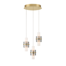 Eurofase Gold US 45593-017 - ROLA, 3LT LED CHANDELIER GOLD
