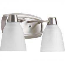 Progress P2066-09 - Two Light Brushed Nickel Etched Glass Vanity