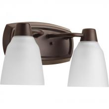 Progress P2066-20 - Two Light Antique Bronze Etched Glass Vanity