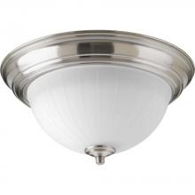 Progress P2304-09ET30K - One Light Brushed Nickel Frosted Glass Bowl Flush Mount