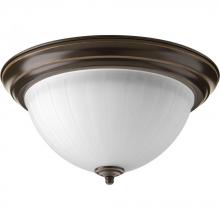 Progress P2305-20ET30K - One Light Antique Bronze Frosted Glass Bowl Flush Mount
