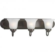 Progress P3053-20EBWB - Three Light Antique Bronze Alabaster Glass Vanity