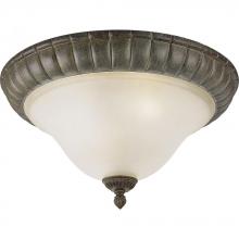 Progress P3635-87 - Two Light Fieldstone Jasmine Mist Glass Bowl Flush Mount