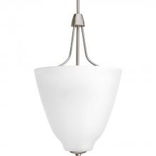 Progress P3961-09 - Three Light Brushed Nickel Etched Glass Foyer Hall Pendant