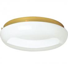 Progress P7313-10EB - Two Light Polished Brass White Acrylic Diffuser Glass Bowl Flush Mount