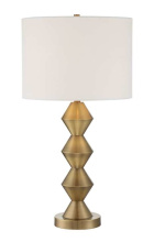 Craftmade 86244 - BL42LTX, Antique Brass Metal Base with Off White Hardback Shade