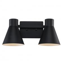 Trans Globe 22382 BK - 2LT VANITY-FLARED SHADE-BK