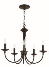 Trans Globe 9015 BK - Candle 19" Chandelier