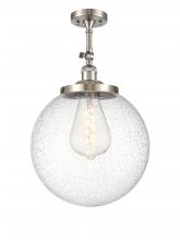 Innovations Lighting 201F-SN-G204-14 - Beacon - 1 Light - 14 inch - Brushed Satin Nickel - Adjustable Semi-Flush Mount