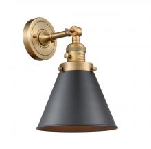 Innovations Lighting 203SW-BB-M13-BK-LED - Appalachian - 1 Light - 8 inch - Brushed Brass - Adjustable Sconce