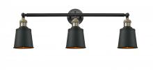 Innovations Lighting 205-BAB-M9-BK-LED - Addison - 3 Light - 32 inch - Black Antique Brass - Bath Vanity Light