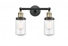 Innovations Lighting 208-BAB-G314-LED - Dover - 2 Light - 14 inch - Black Antique Brass - Adjustable Bath Vanity Light