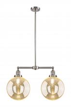Innovations Lighting 209-SN-G208-10 - Beacon - 2 Light - 25 inch - Brushed Satin Nickel - Stem Hung - Adjustable Island Light