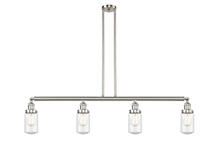 Innovations Lighting 214-SN-G314 - Dover - 4 Light - 49 inch - Brushed Satin Nickel - Stem Hung - Adjustable Island Light