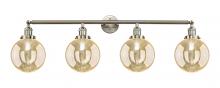 Innovations Lighting 215-SN-G208-8 - Beacon - 4 Light - 44 inch - Brushed Satin Nickel - Adjustable Bath Vanity Light
