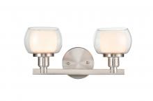 Innovations Lighting 330-2W-SN-CLW-LED - Cairo - 2 Light - 15 inch - Satin Nickel - Bath Vanity Light