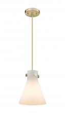 Innovations Lighting 410-1PS-CB-G411-8WH - Newton Cone - 1 Light - 8 inch - Chanpagne Bronze - Cord hung - Pendant