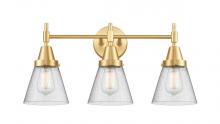 Innovations Lighting 447-3W-SG-G64-LED - Cone - 3 Light - 24 inch - Satin Gold - Bath Vanity Light