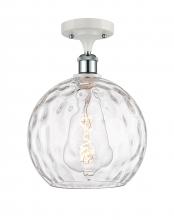 Innovations Lighting 516-1C-WPC-G1215-10 - Athens Water Glass - 1 Light - 10 inch - White Polished Chrome - Semi-Flush Mount