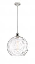 Innovations Lighting 516-1S-WPC-G1215-14-LED - Athens Water Glass - 1 Light - 13 inch - White Polished Chrome - Pendant