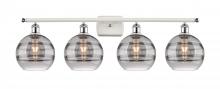 Innovations Lighting 516-4W-WPC-G556-8SM - Rochester - 4 Light - 38 inch - White Polished Chrome - Bath Vanity Light