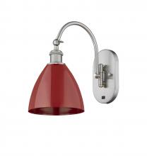 Innovations Lighting 518-1W-SN-MBD-75-RD - Plymouth - 1 Light - 8 inch - Brushed Satin Nickel - Adjustable Swing Arm