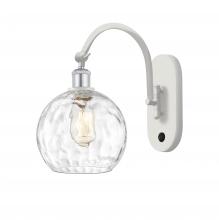 Innovations Lighting 518-1W-WPC-G1215-8 - Athens Water Glass - 1 Light - 8 inch - White Polished Chrome - Adjustable Swing Arm