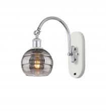 Innovations Lighting 518-1W-WPC-G556-6SM - Rochester - 1 Light - 6 inch - White Polished Chrome - Adjustable Swing Arm