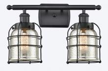Innovations Lighting 916-2W-BK-G58-CE-LED - Bell Cage - 2 Light - 16 inch - Matte Black - Bath Vanity Light