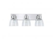 Golden 0314-BA3 CH-CLR - Keating 1 Light Wall Sconce in Antique Black Iron with Hammered Water Glass Shade