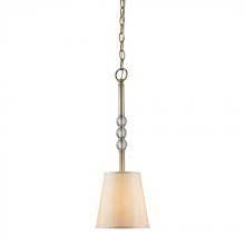 Golden 3500-M1L AB-PMT - Mini Pendant with Parchment Shade