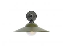 Golden 5096-OWL15 BLK-MP-SB - Croma 15" Wall Sconce - Outdoor in Matte Black with Matte Pine Shade
