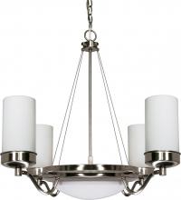 Nuvo 60/607 - Polaris - 6 Light Chandelier with Satin Frosted Glass - Brushed Nickel Finish