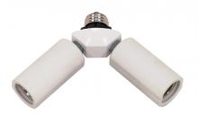 Nuvo SF77/607 - 2-Light Medium Base Socket Adapter; Carded