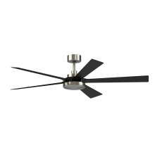 Fanimation FPD8564BN - TorchAire 64 inch Indoor/Outdoor Ceiling Fan with LED CCT Select Light Kit - Brushed Nickel