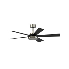 Fanimation FPD8570BN - TorchAire 52 inch Indoor/Outdoor Ceiling Fan with LED CCT Select Light Kit - Brushed Nickel